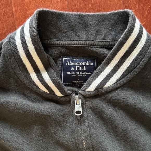 Abercrombie & Fitch Dark Gray Bomber Jacket - Picture 2 of 3